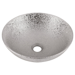 Differnz BRIGHT Vasque à poser - 36x14cm - émaillé - argent SW1236910