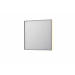 INK SP32 spiegel - 80x4x80cm rechthoek in stalen kader incl indir LED - verwarming - color changing - dimbaar en schakelaar - geborsteld RVS SW955908