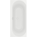 Villeroy & Boch Loop & Friends Loop duobad - 170x75cm rechthoek/binnenbad ovaal acryl - Stone White (mat wit) SW693629