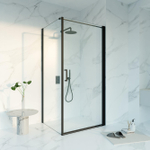 Fortifura Galeria Douchecabine - 160x90x200 - Profiel veiligheidsglas - anti kalk - mat zwart SW1443601