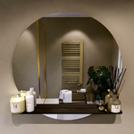 Mondiaz SPOT miroir – Ø 90 cm – avec tablette – Urban (noir) SW1235479