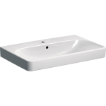 Geberit Smyle wastafel - 75cm - 1 kraangat - met overloop - wit SW417555