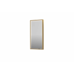 INK SP19 miroir - 40x4x80cm rectangulaire en cadre acier incl dir LED - chauffage - changement de couleur - dimmable et interrupteur - brossé or mat SW956063