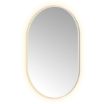 Hotbath &MORE Miroir Ovale éclairage LED direct et indirect chauffage de miroir réglable avec télécommande Inox 316 SW1246146