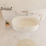 Ideavit Solidcliff vrijstaand bad 175x88cm Solid surface mat wit SW303621