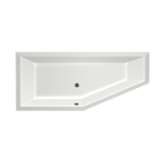 Xenz Society Hoekbad - 170x75x48 - afvoer Midden - Links - Compact - acryl - wit mat SW102920