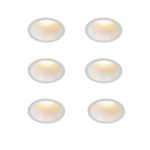 QAZQA Dept spot encastré - set de 6 - 7,8x7,8x6,5cm - dimmable - IP44 - blanc mat SW1209710