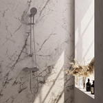 BRAUER Stripe Opbouw Douche Thermostaatkraan - SET 02 - glijstang - 3-standen handdouche - doucheslang - RVS-kleurig geborsteld PVD SW1435051