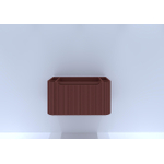 H&R badmeubelen Juice Wastafelonderkast - 80x45x40cm - afgeronde hoeken - 3D-front - 1 lade - geïntegreerde greep - terra mat SW867671