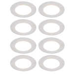 QAZQA Blanca Spot encastrable - lot de 8 - 9x9cm - LED inclus - à 3 intensités réglables - IP65 - Rond - Blanc SW1209747