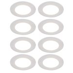 QAZQA Blanca Spot encastrable - set de 8 - 9x9cm - LED incluse - 3 niveaux de gradation - IP44 - blanc mat SW1209747