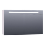 BRAUER Promise Armoire de toilette 120x70x15cm éclairage intégré rectangulaire 2 portes pivotantes MDF Blanc mat SW371676