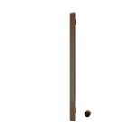 Hotbath &MORE Handdoekradiator - 19x115cm - vierkant - 1 stangen - verticaal - met schakelaar - tuscan bronze SW1245834