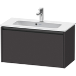 Duravit Ketho.2 Wastafelonderbouwkast - met 1 lade - 68x39x44cm - met greep antraciet - grafiet supermat SW772041