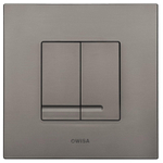 Wisa XS Bedieningspaneel - vierkant - 16x16x1 - dualflush - kunststof - titanium zwart SW1447011