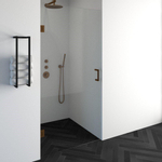 BRAUER Void nisdeur helder glas 100x200 omkeerbaar incl. glascoating PVD koper geborsteld SW486584