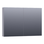BRAUER Impress armoire de toilette – 99 x 70 x 15 cm – 2 portes, portes-miroir double face – Gris mat SW393026