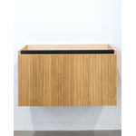 Saniclass Holz Base Badkameronderkast - 80cm - 1 lade - greeploos - eiken SW773952