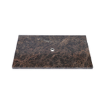 Saniclass Noche Topblad - 80x46cm - zonder kraangaten - 1 sifon-uitsparing - gemeleerd natuursteen - Dark Emperador SW1242384