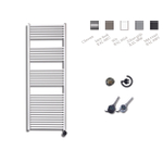 Sanicare Elektrische Design Radiator - 172 x 60 cm - 1127 Watt - thermostaat chroom rechtsonder - wit SW420060