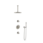 Hotbath Buddy inbouw regendoucheset – Ø30 cm hoofddouche – 30 cm plafondbuis – 2 stopkranen – nikkel geborsteld SW298882