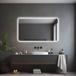 Saniclass Lumen Miroir de salle de bains - 120x70cm - avec coins arrondis - installation horizontale / verticale - éclairage LED indirect - chauffage de miroir - infrarouge SW1474227