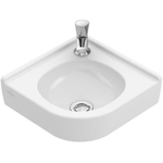 Villeroy & Boch O.novo Lavabo WC d'angle 32x32cm avec trou pour robinetterie sans trop-plein blanc SW84226