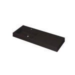 INK Momento wastafel - 120x45x9cm - 1 wasbak links - 1 kraangat - Quartz zwart SW798337