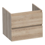 BRAUER Solution Wastafelonderkast - 60x46x50cm - 2 softclose greeploze lades - 1 sifonuitsparing - MFC - legno calore SW372777