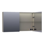 BRAUER Dual Spiegelkast - 120x70x15cm - 2 links- rechtsdraaiende spiegeldeur - MDF - mat taupe SW371762