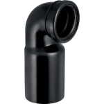 Geberit wandclosetbocht - 90 graden - voor verticale montage - zwart 0712589