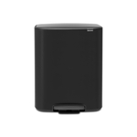 Brabantia Bo Poubelle à pédale - 60 litres - seau intérieur en plastique - matt black SW1117453