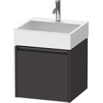 Duravit Ketho.2 Wastafelonderbouwkast - met 1 lade - 48.4x46x44cm - met greep antraciet - grafiet supermat SW772089