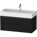 Duravit ketho 2 meuble sous lavabo avec 1 tiroir 98.4x46x44cm avec poignée chêne anthracite noir mat SW772276