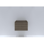 H&R Badmeubelen Matrix Wastafelonderkast - 60x44.8x40cm - 3D-front - 1 lade - greeploos met greeplijst - charleston SW756808