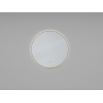 Miroir rond Wiesbaden Novi avec LED, à intensité variable 100 cm en laiton brossé SW796265
