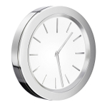 Smedbo Time klok Rond 6cm Wit chroom SW74511