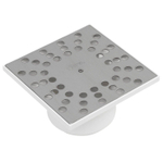 Dyka siphon de sol mécanisme interne ABS D15 avec grille inox 15x15cm 2300427