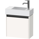 Duravit Ketho.2 Wastafelonderbouwkast - met 1 deur - 48.4x23.8x44cm rechts - met greep antraciet - wit supermat SW772251