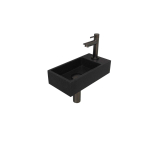 Ink Versus pack lave-mains – 36 x 18 x 9 cm – quartz noir – perçage à droite – robinet gunmetal SW439679