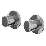 IVY Bond Partie apparente - pour Mitigeur thermostatique encastré - 2 voies - inverseur d'arrêt - Symmetry - rosace ronde - Chrome SW1030929