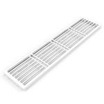 Stelrad bovenrooster voor radiator 140x10.2cm type 22 140x10.2cm Staal Wit glans SW202171
