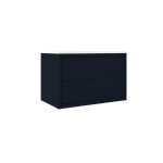 Saniclass Prime Core Wastafelonderkast - 80x55x45cm - 2 lades - push to open - MDF - mat marine blauw SW892682