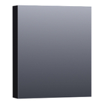 BRAUER Plain Spiegelkast - 60x70x15cm - 1 linksdraaiende spiegeldeur - MDF - mat zwart SW393140