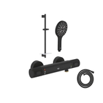 Grohe Grohtherm 1000 Performance Doucheset - douchekraan - glijstang - ronde handdouche - doucheslang - phantom black (zwart) SW1204266