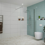 Fortifura Galeria inloopdouche - 110x200cm - helder - glas - wandarm - hoogglans chroom SW917204