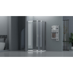 Adema Dawn Douchecabine - 90x90x185cm - kwartrond - chroom SW1381729