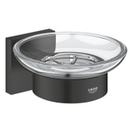 Grohe Start Cube Zeepschaal - met houder - glas - matte black (mat zwart) SW1126627