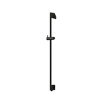 Hotbath Barre de douche - 90cm - arrivée d'eau intégrée - ronde - PVD - Noir mat SW1118003