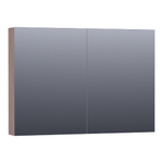 Saniclass Plain Spiegelkast - 100x70x15cm - 2 links/rechtsdraaiende spiegeldeuren - MFC - legno viola SW393020